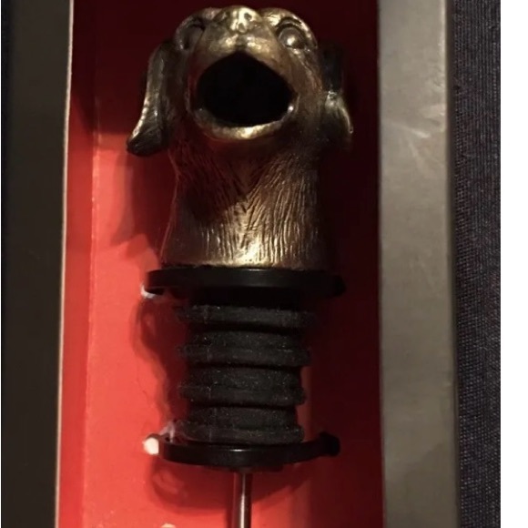 Foster & Rye Dog Wine Stopper NEW Bottle Topper Bar Liquor Man-Cave Stainless! - Picture 4 of 6